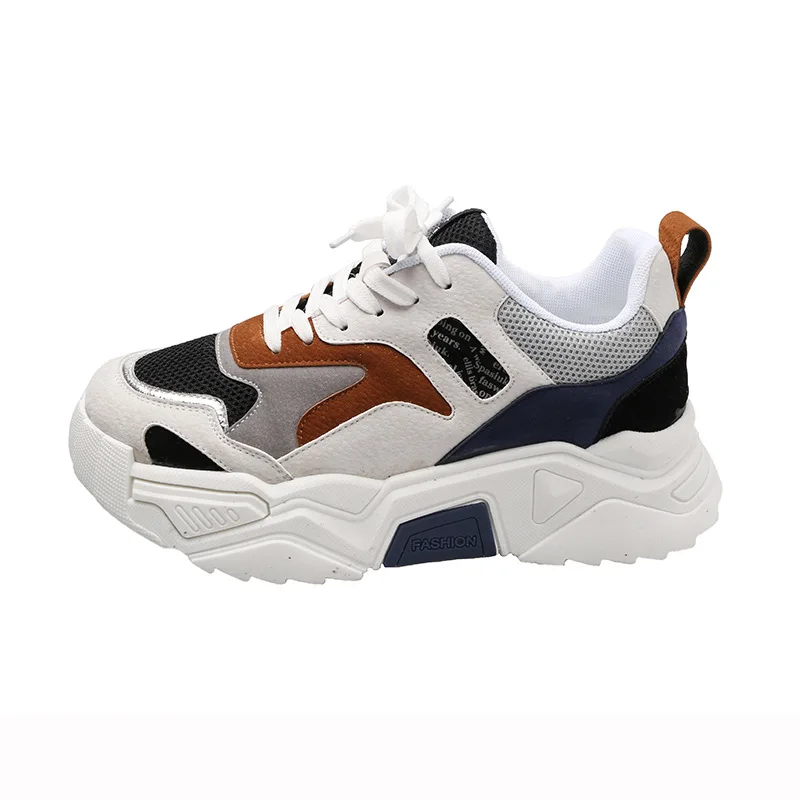 

2020 Autumn New Platform Women Shoes Fashion Woman Trainers Ladies Footwear Increase height light dad shoes Women Chunky Sneaker