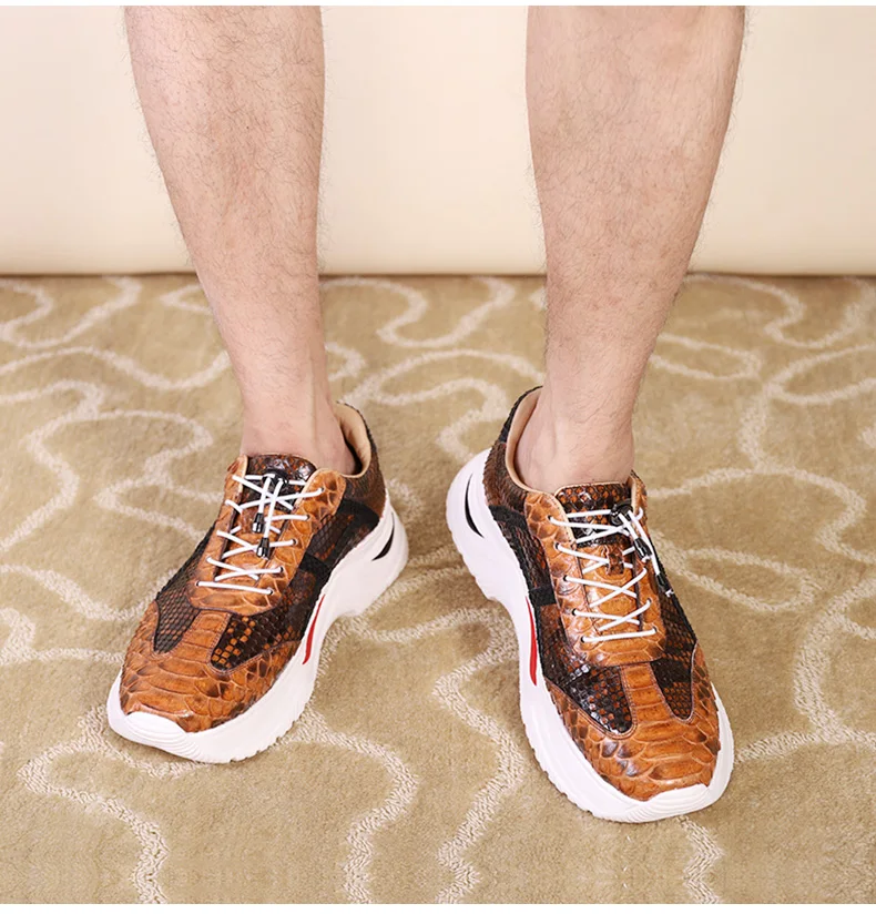 

2020 new design Increased sneaker quality fashion sport shoes Python skin men casual shoes