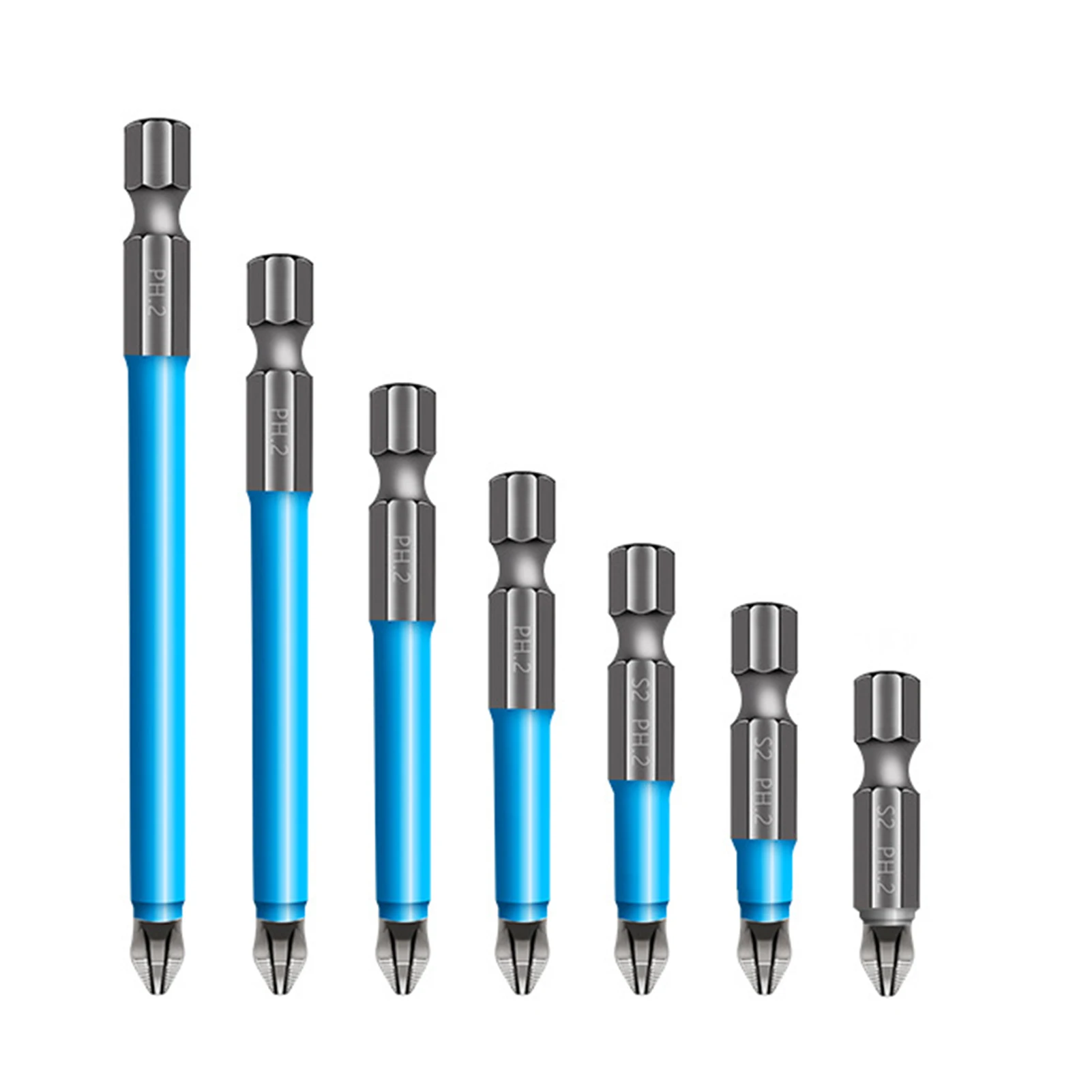 

7pcs/set 25-150mm Multipurpose Home Adapter Electric PH2 Screwdriver Anti-slip Professional Drill Bit Cross Single With Magnetic
