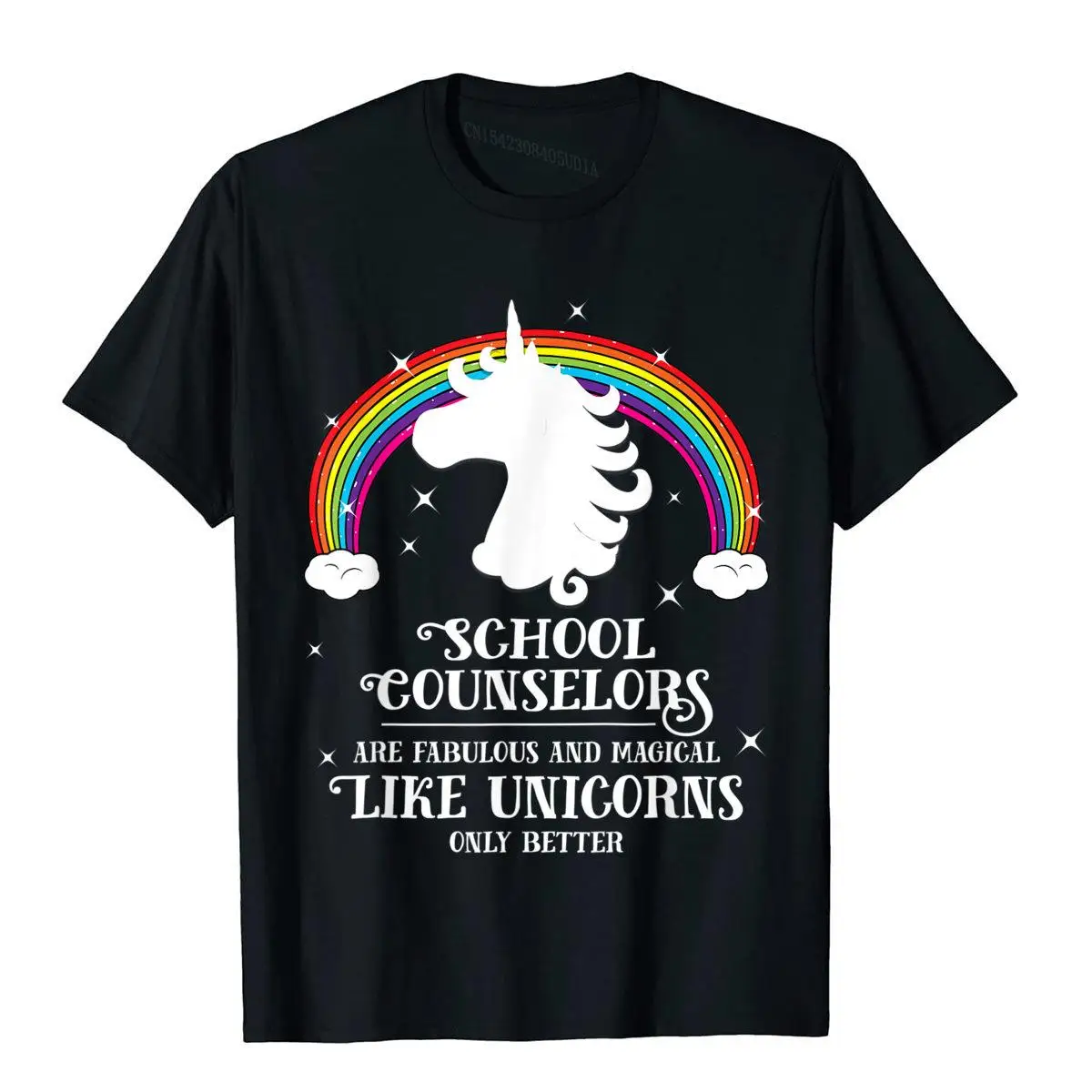 

School Counselors Magical Like Unicorns Funny Tshirt Gift Cotton Man Tees Printing Top T-Shirts Simple Style Fashion