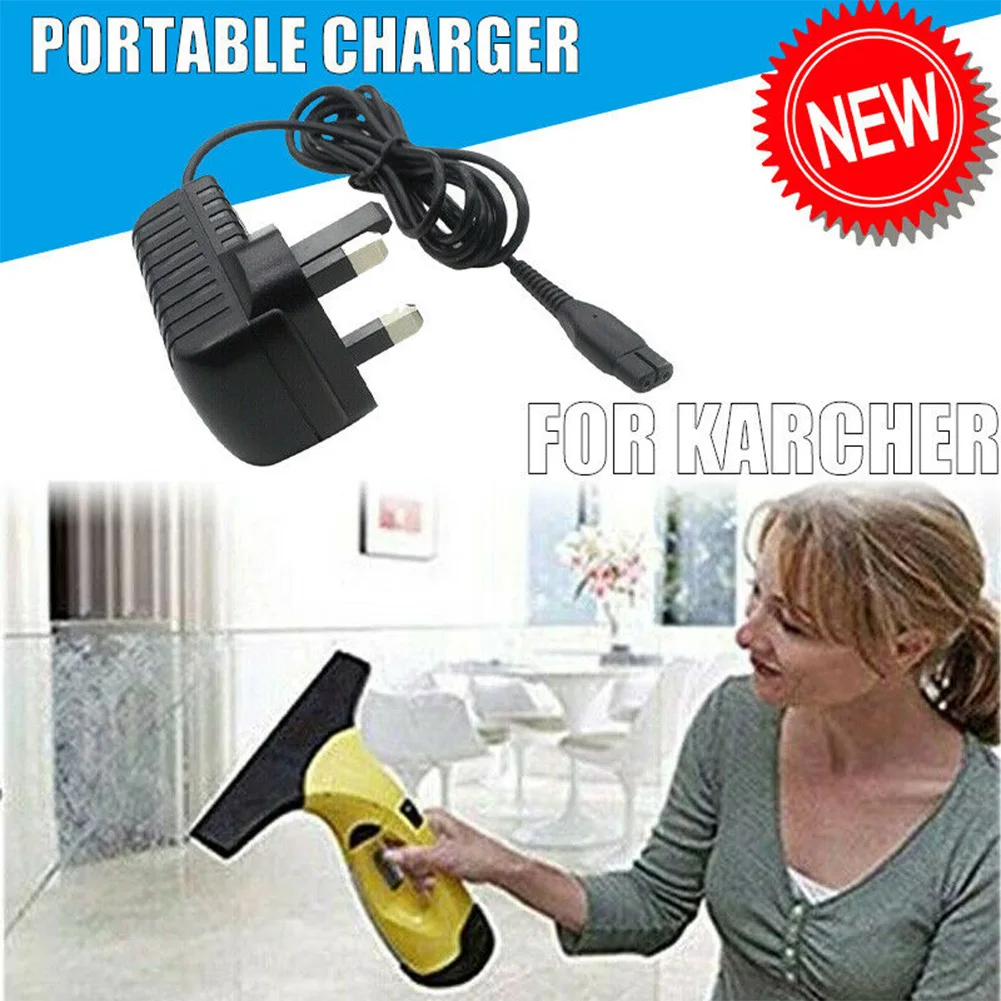 

UK Plug Lead Battery Charger Overcharge Protection Adapter Power Supply Convenient Cord For Karcher WV2 50 60 70 75Series