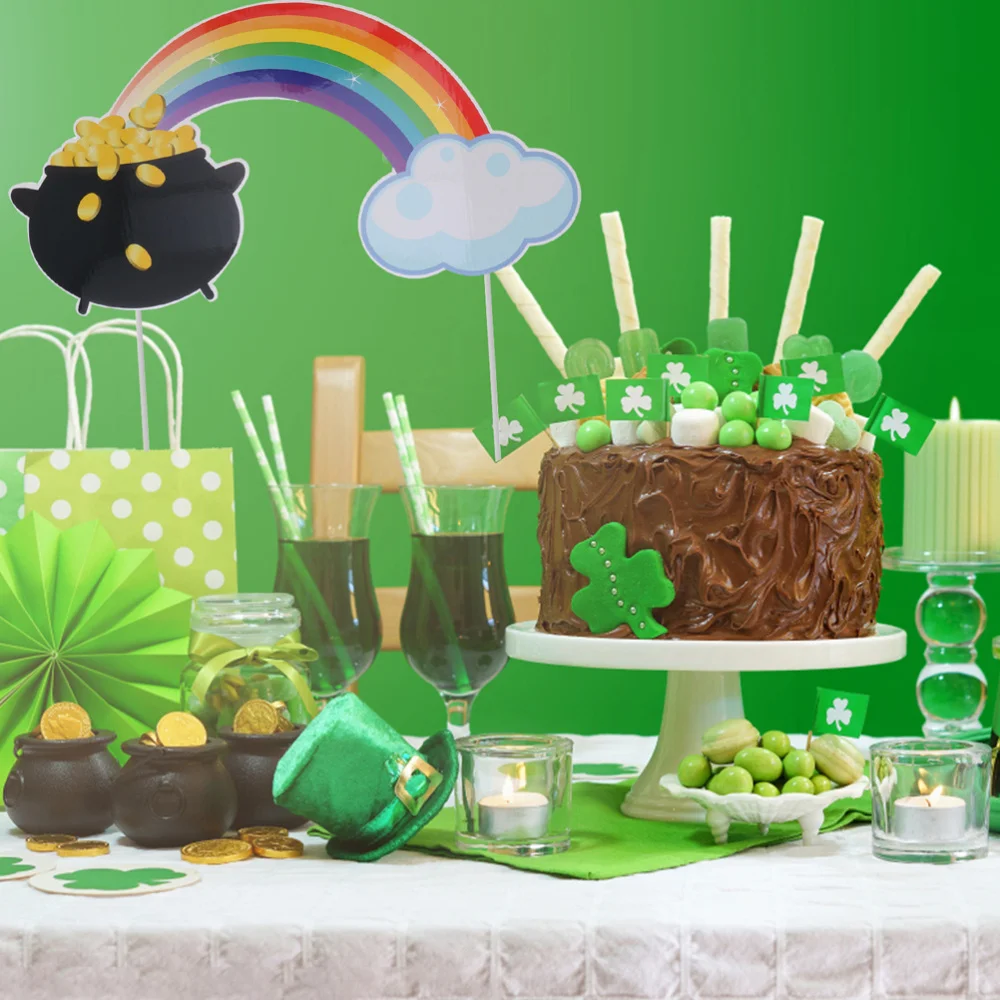 

4Pcs St. Patrick's Day Yard Sign Stakes Party Lawn Courtyard Ornaments