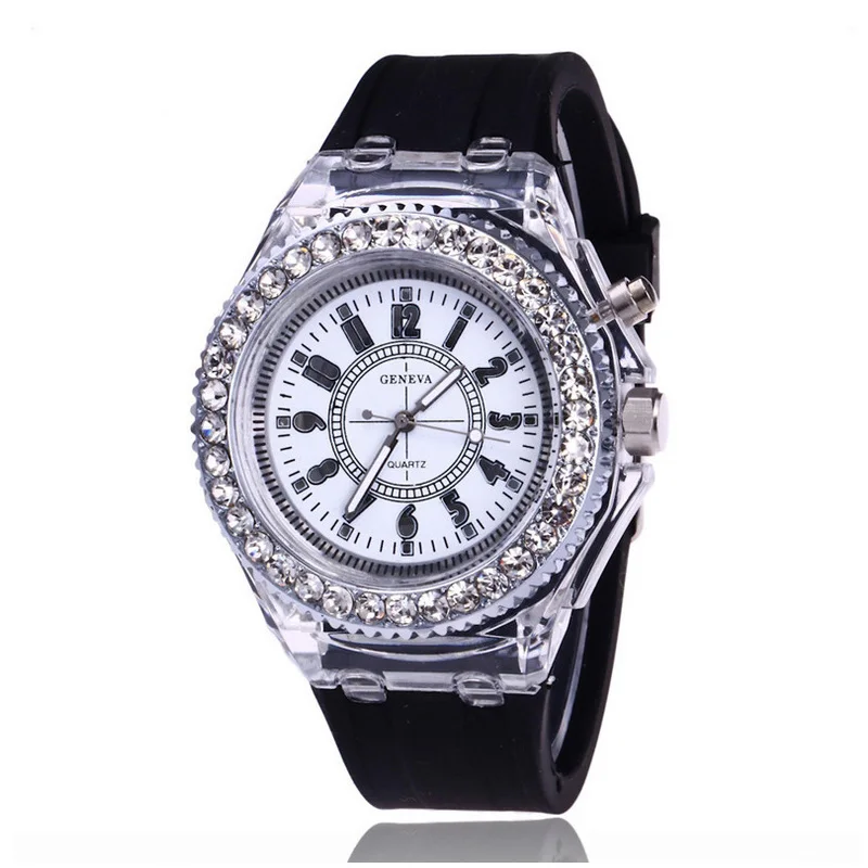 

Colorful Light Silicone Quartz Watch Children Kids Girls Boys Fashion Bracelet Luminous Students Wrist Watch Clock