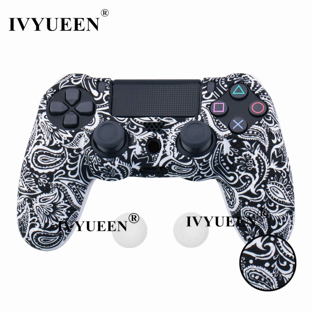 IVYUEEN 25 цветов Противоскользящий силиконовый защитный чехол для sony playstation 4 PS4 DS4 Pro тонкий контроллер Thumb Grip Caps