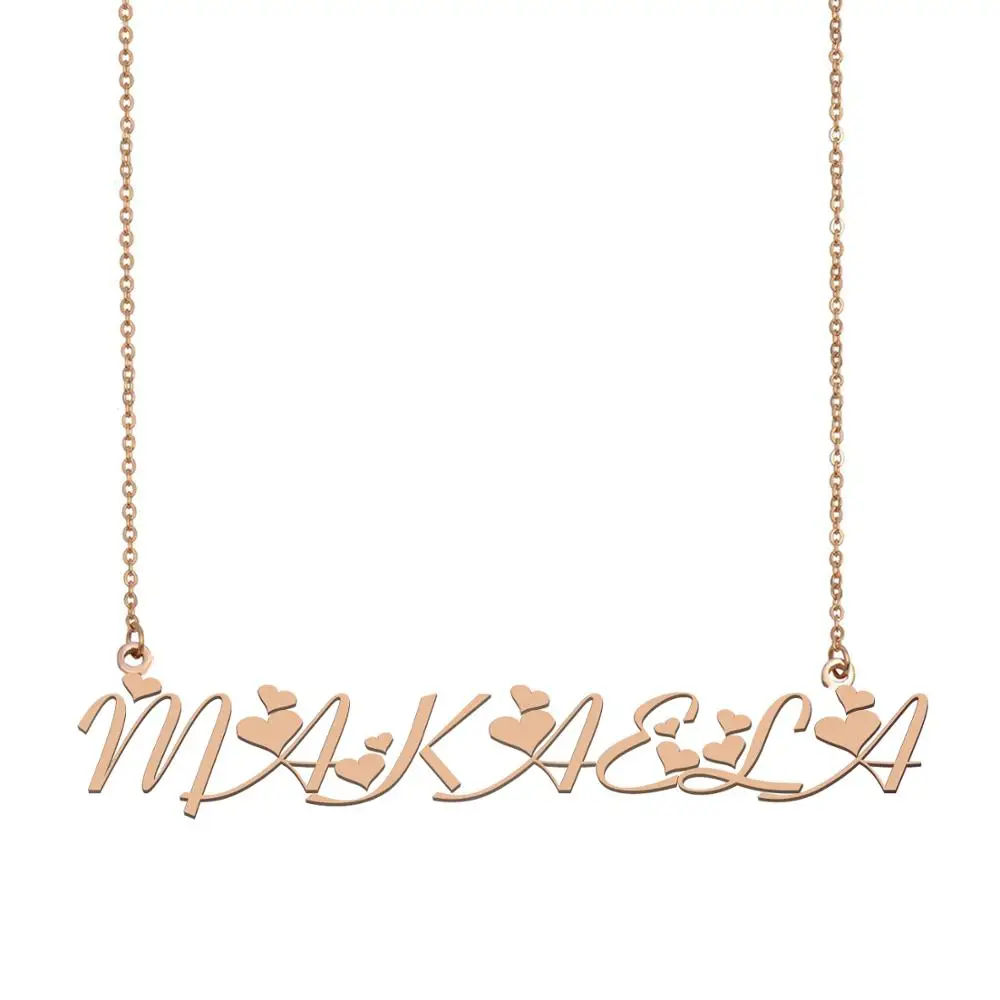 

MAKAELA Name Necklace , Custom Name Necklace for Women Girls Best Friends Birthday Wedding Christmas Mother Days Gift