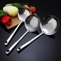 stainless steel large oil colander spoon long handle hot pot separation strainer household kitchen frying filter mesh scoop