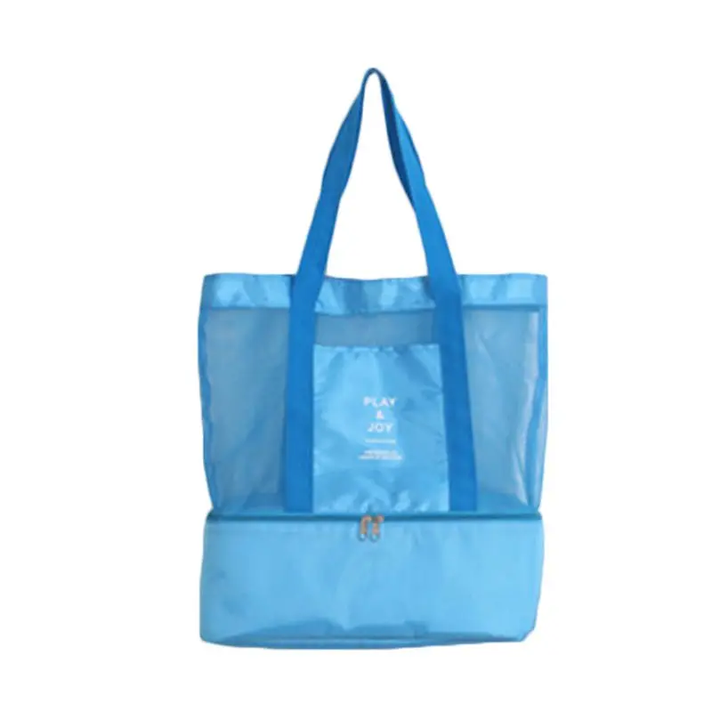 Оптовая продажа дорожная пляжная сетка для пикника Сумки хранения через плечо