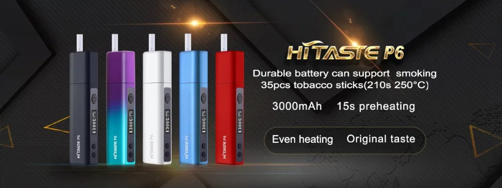 Новейшее устройство для сжигания тепла HNB Hitaste P6 Заводская оригинальная электронная сигарета