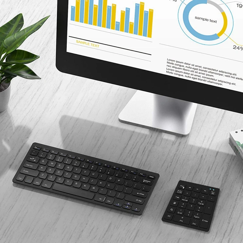 27 клавиш Bluetooth беспроводная цифровая клавиатура мини цифра с большим количеством