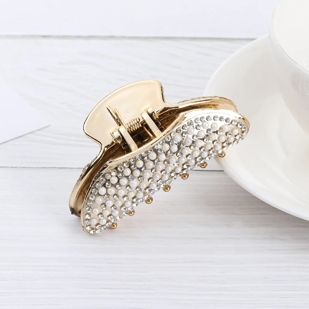 1 шт. жемчужные стразы заколки крабы для волос пряжки головные уборы модные