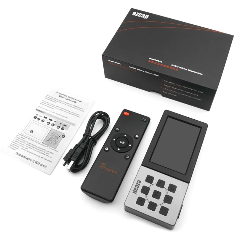

USB Port Capture Card with Micro Phone Input High Speed Interface Gamepad Party Record the 1080P60FPS Video HDMI IN/OUT