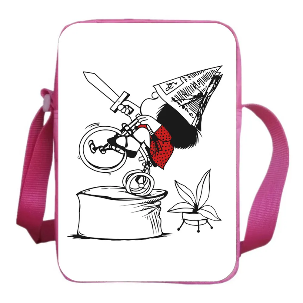 Mafalda Shoulder Bag Kawaii Cute Student Bag Comics Cosplay Fashion Messenger Bag Boy Girl Sling Knapsack