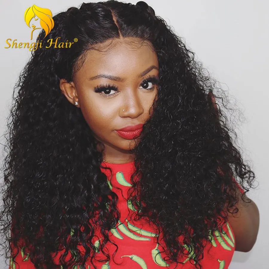 370 кружевные фронтальные парики для черных женщин искусственные волосы на