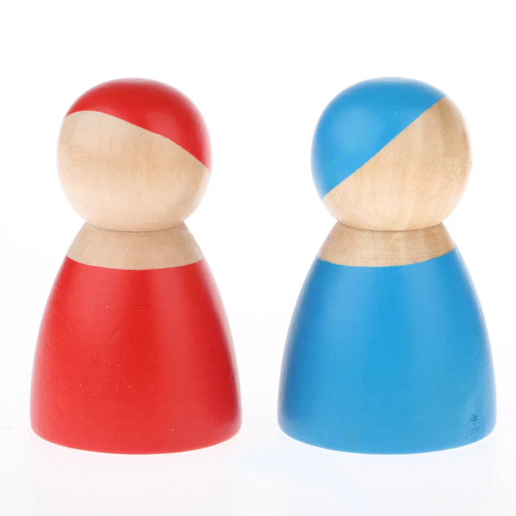 

12pcs Rainbow Dolls Decorative Wooden Dolls Crafts Kids Toys