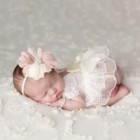 newborn photography clothing headbanddress 2pcsset studio baby girl photo props accessories newborn infant shoot clothes