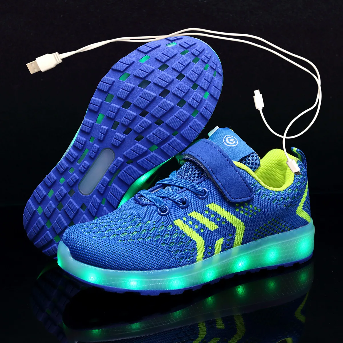 2020 New Kids USB Luminous Sneakers Glowing Children Lights Up Shoes With Led Slippers Girls Illuminated Krasovki Footwear Boys | Детская