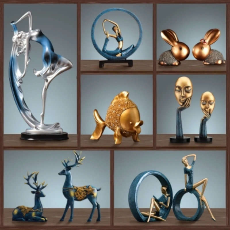 Новый Семья статуэтки прекрасные украшения для танцев дома Творческий животных