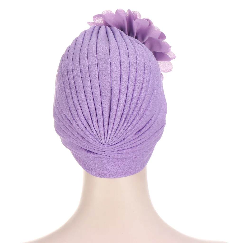 

Pretty Flower Inner Hijab Hat For Women Beanie Cap Cotton Beads Turban Bonnet Women Islamic Underscarf Cap Muslim Headwear