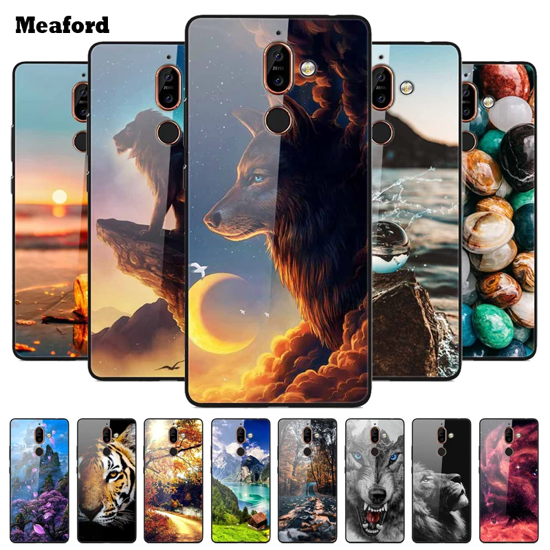 Чехол для Nokia 7 Plus жесткая задняя крышка из закаленного стекла X7 X5 чехлы телефонов