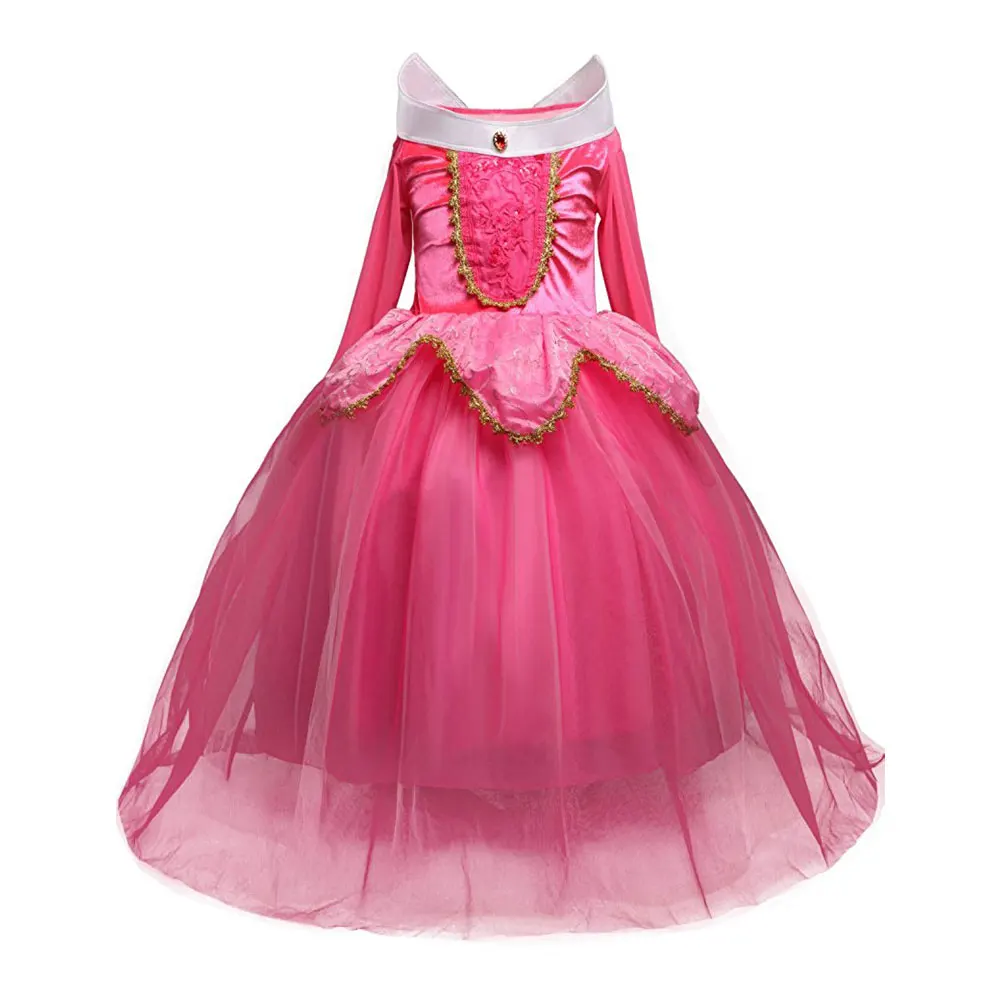 Fancy Girl Kids Prom Gown Children Princess Dresses Party Dress Cosplay Yellow Halloween Costume | Детская одежда и обувь