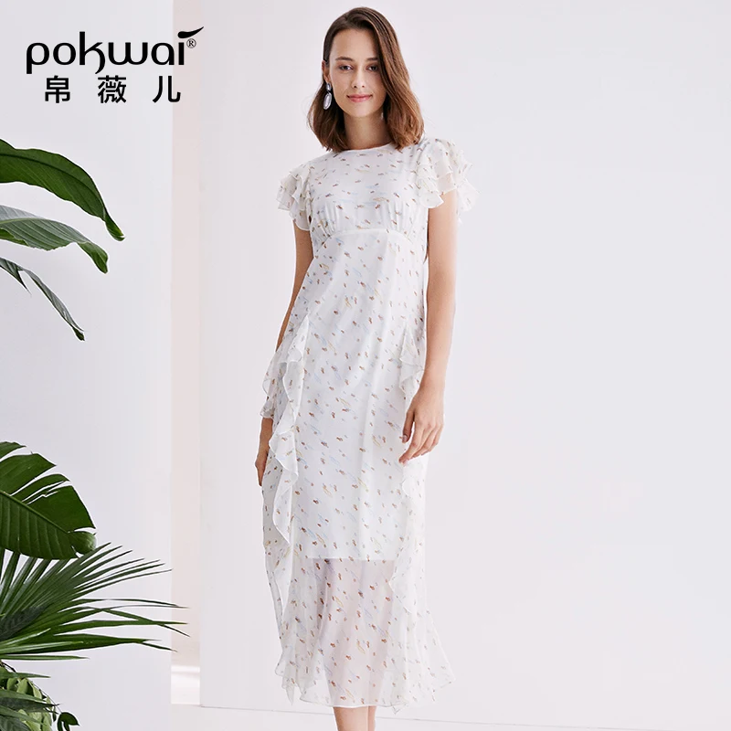 Женское летнее платье из 100% шелка повседневные платья в пляжном стиле на лето