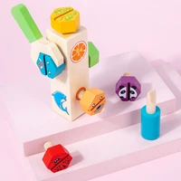kids montessori materials wooden toys baby funny remove animals screws educational toys for children pretend play learning toy