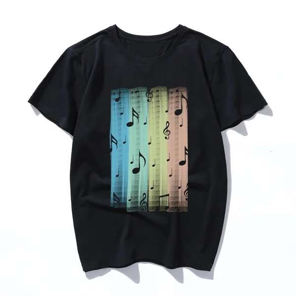 

musical colors cotton men T shirt casual cool men tshirt loose t-shirt tee shirts