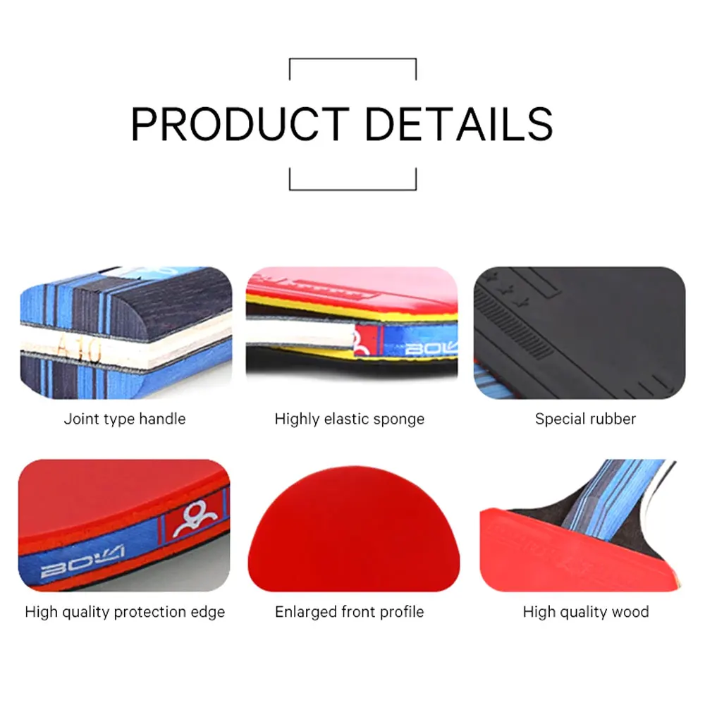 

2021 new professional table tennis racket set with two shots and three balls free