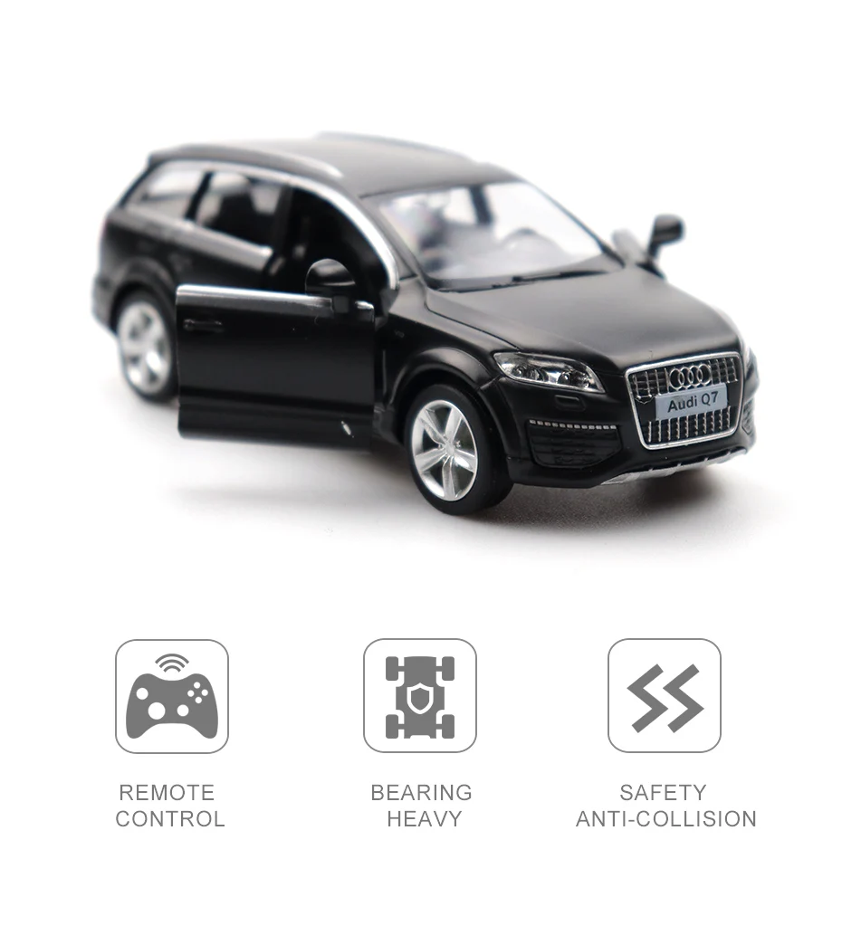 1:36 AUDI Q7 черный автомобиль высокого моделирования сплава литья под давлением модель автомобиля Вытяните назад коллекция для детей подарки Youwant игрушка