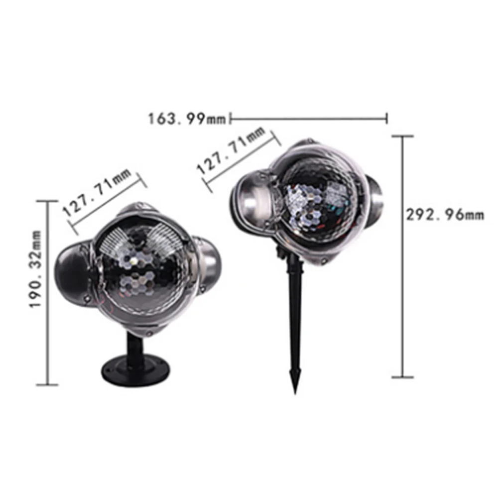 Светодиодный светильник проектор Рождественская лампа для снега с