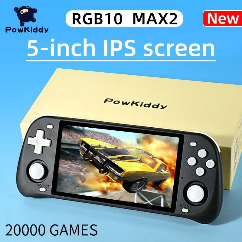 

POWKIDDY RGB10 Max2 Ретро консоль с открытым исходным кодом 2 консоль для игры портативный RK3326 schermo IPS da 5,0 pollici 3D Рокер подарок PSP