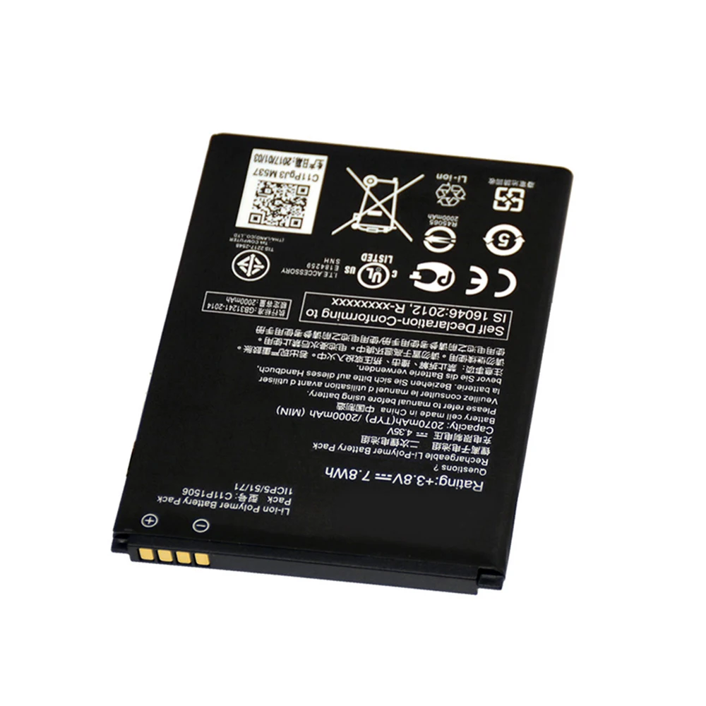 

100% New Battery C11P1506 For ASUS Live G500TG ZenFone Go 5.5 inch ZC500TG Z00VD 2000/2070mAh Full Capacity Akku