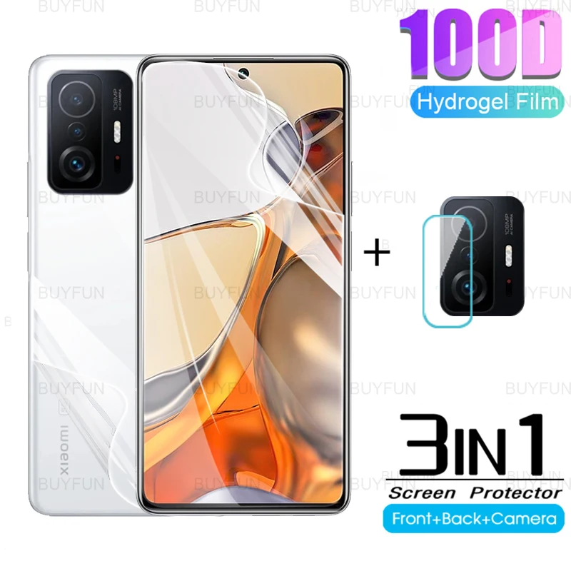

Гидрогелевая пленка 3 в 1 для Xiaomi 11 T Pro, защита для камеры 6,67 дюйма для Xiaomi 11 T, Xiomi Mi 11 T, 11 T Pro, защита для экрана, мягкая пленка