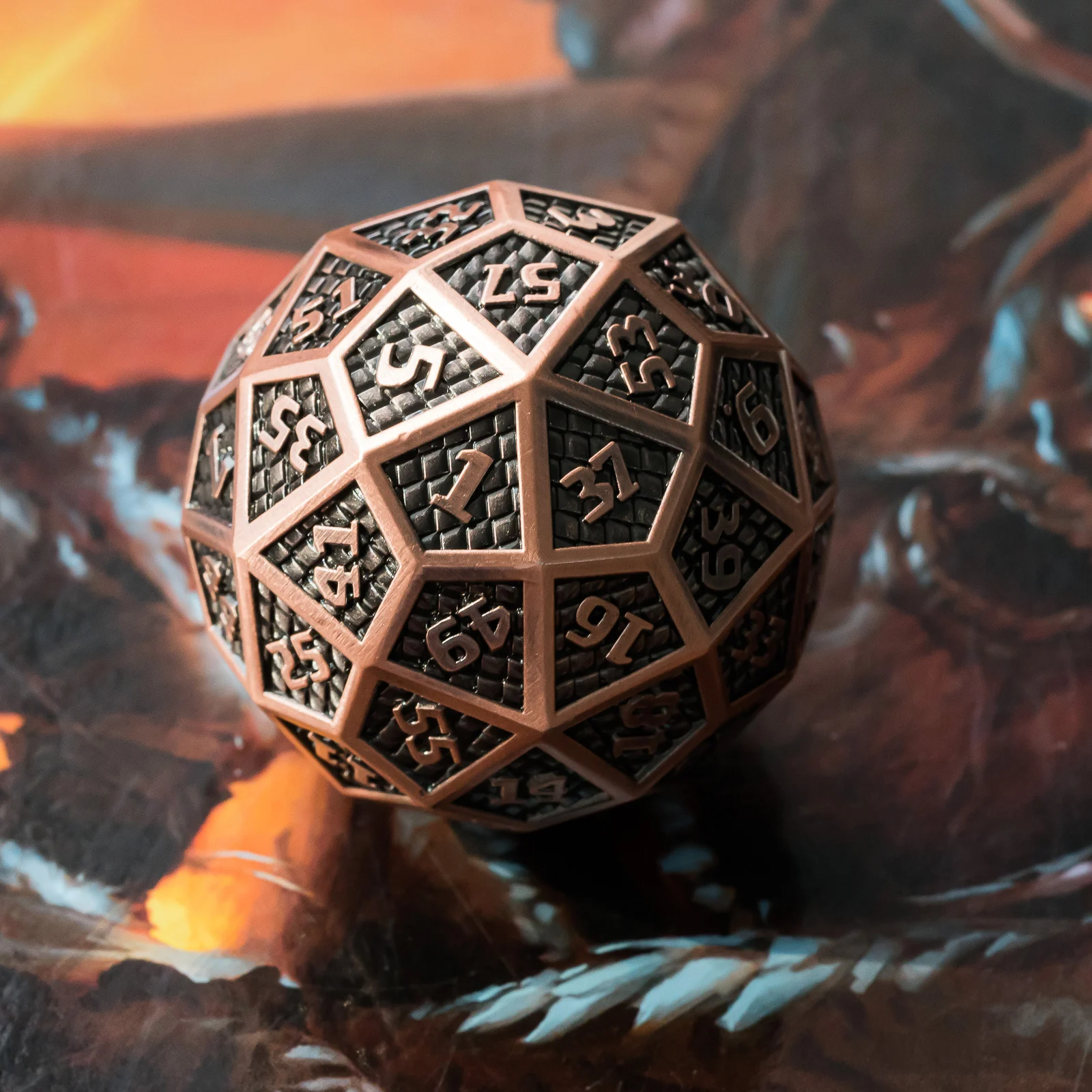 Cusdie 60 кубика гигантские Древние Металлические игральные кубики D60 кости DND для D &