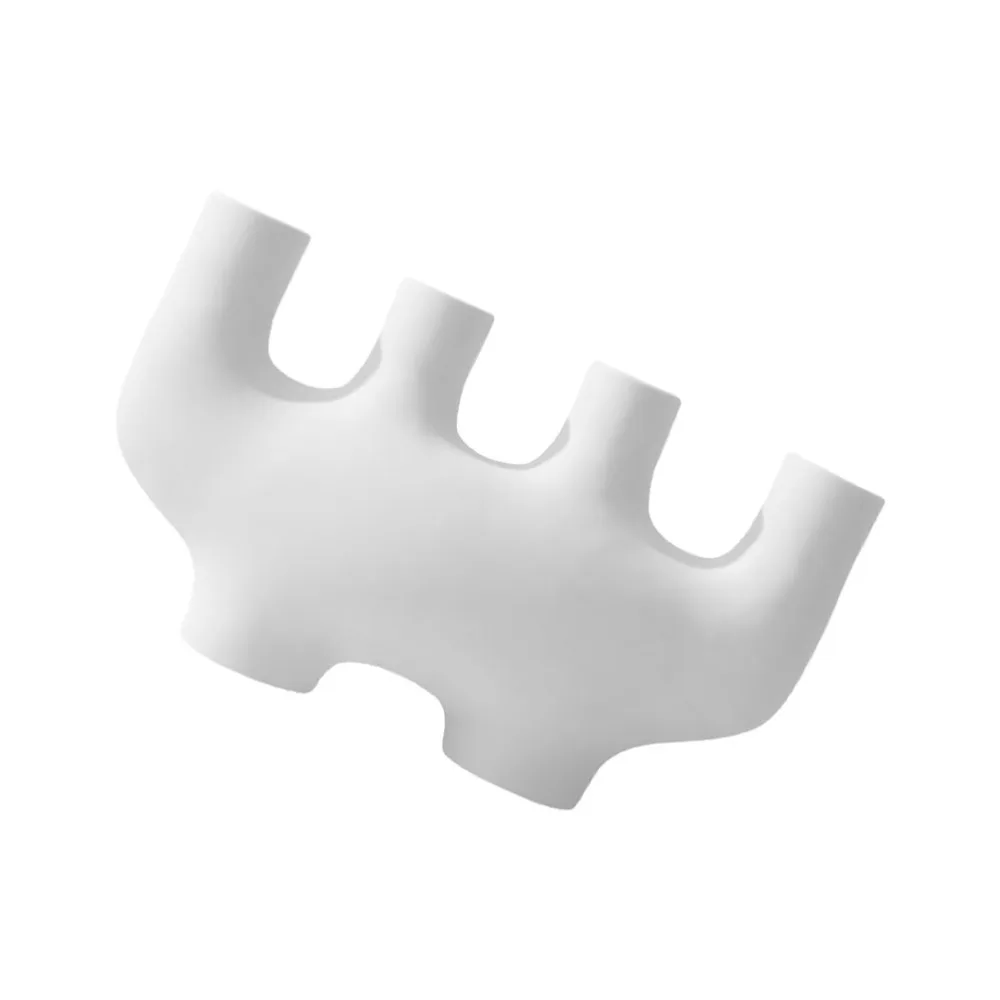 

1pc Nordic Candle Holder Simple Ceramic Candlestick Home Decoration (White)