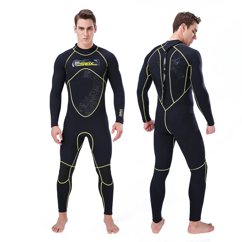 

Костюм для дайвинга для мужчин, неопреновый гидрокостюм 3 мм для серфинга, подводного плавания, триатлона, мокрый костюм для холодной воды