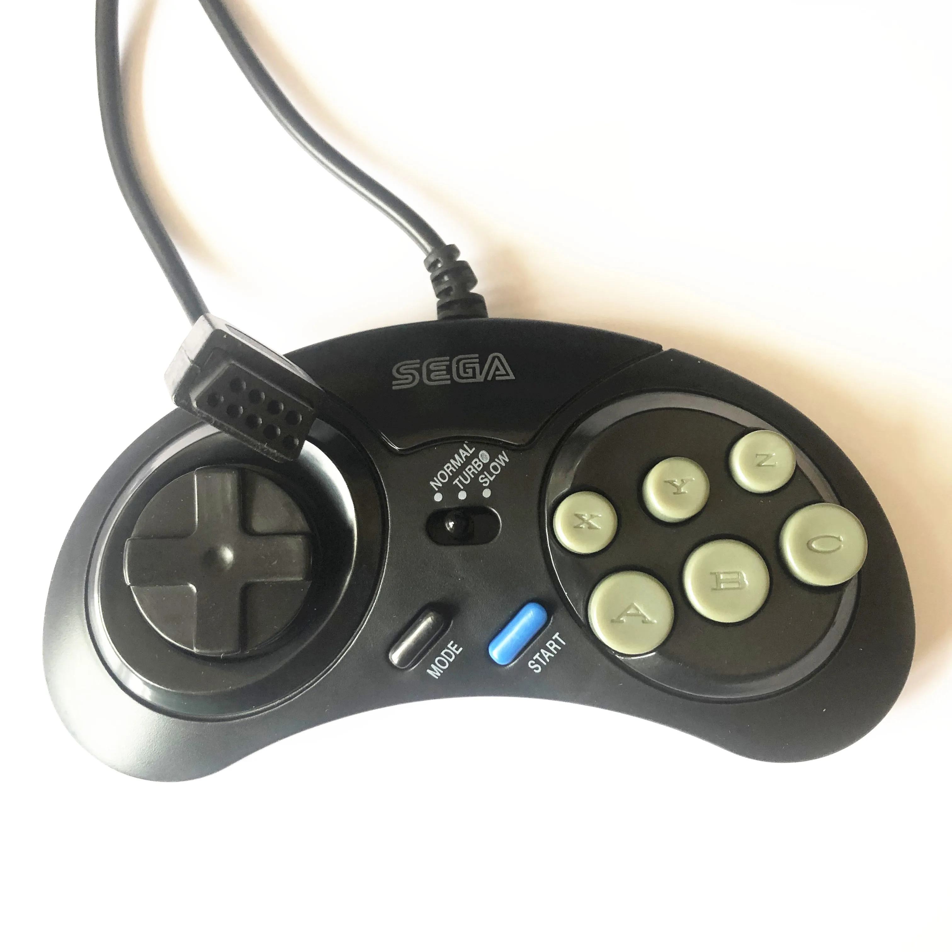 Регулируемая Модель скорости! 6 кнопок Проводной контроллер геймпад для Mega Drive Megadrive sega MD Genesis
