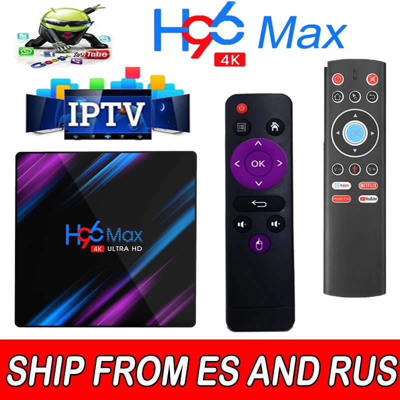 ТВ-приставка Youtube H96 max 3318 Android 9,0 H.265 Bluetooth 4,0 WiFi 2,4G/5G клавиатура i8 подписка smart tv Android приставка