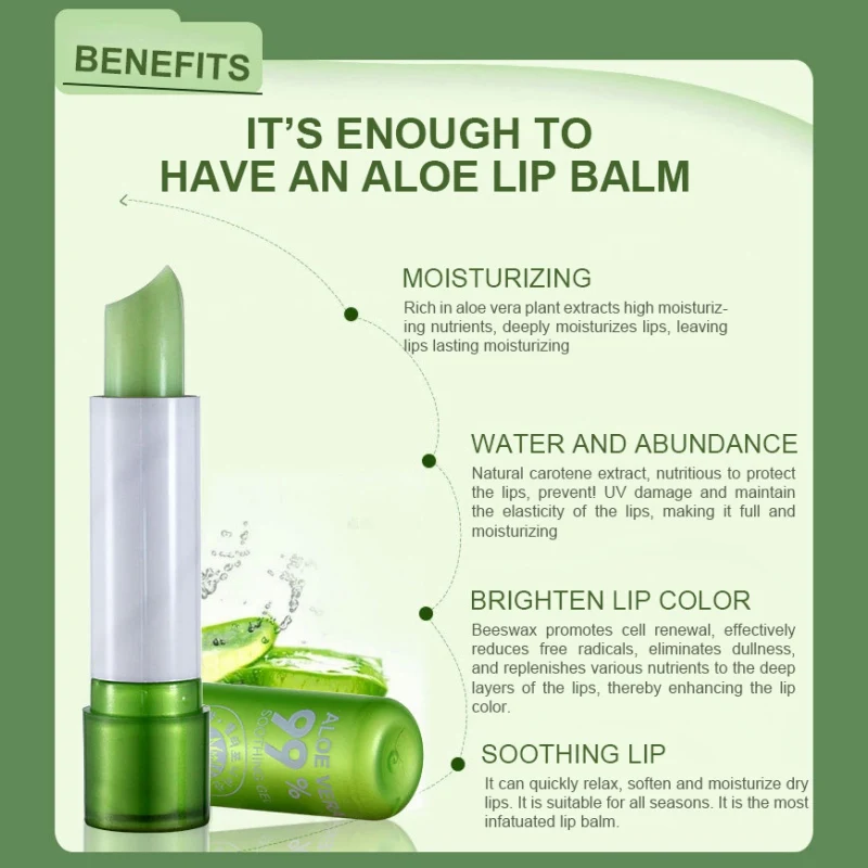 Губная помада с алоэ вера изменение цвета настроения длинная губная эффектом