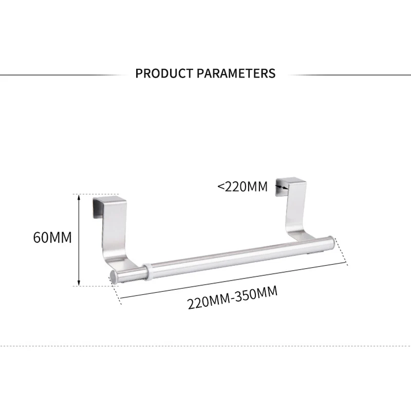 Stainless Steel Telescopic Towel Bar Racks Holder Hanger Organizer Rail Bathroom Kitchen | Обустройство дома