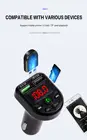 Автомобильный FM-передатчик со светодиодной подсветкой, Bluetooth-совместимый, 5,0 А, автомобильное зарядное устройство с двумя USB-разъемами, USB, MP3, музыкальный плеер для Iphone, автомобильный U-дискTF