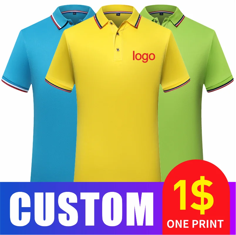 

2021 Polo shirt summer casual life top custom polo shirt men LOGO custom top Print embroidery fashion breathable T-shirt