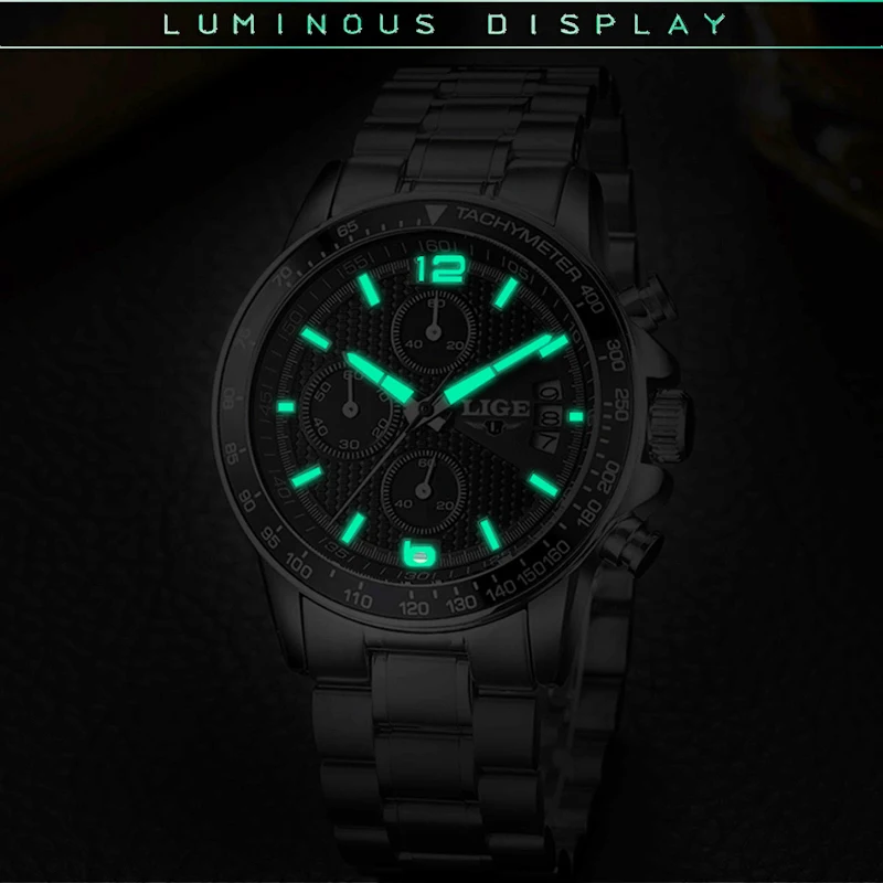 Reloj Hombre LIGE для мужчин s часы лучший бренд класса люкс военные спортивные