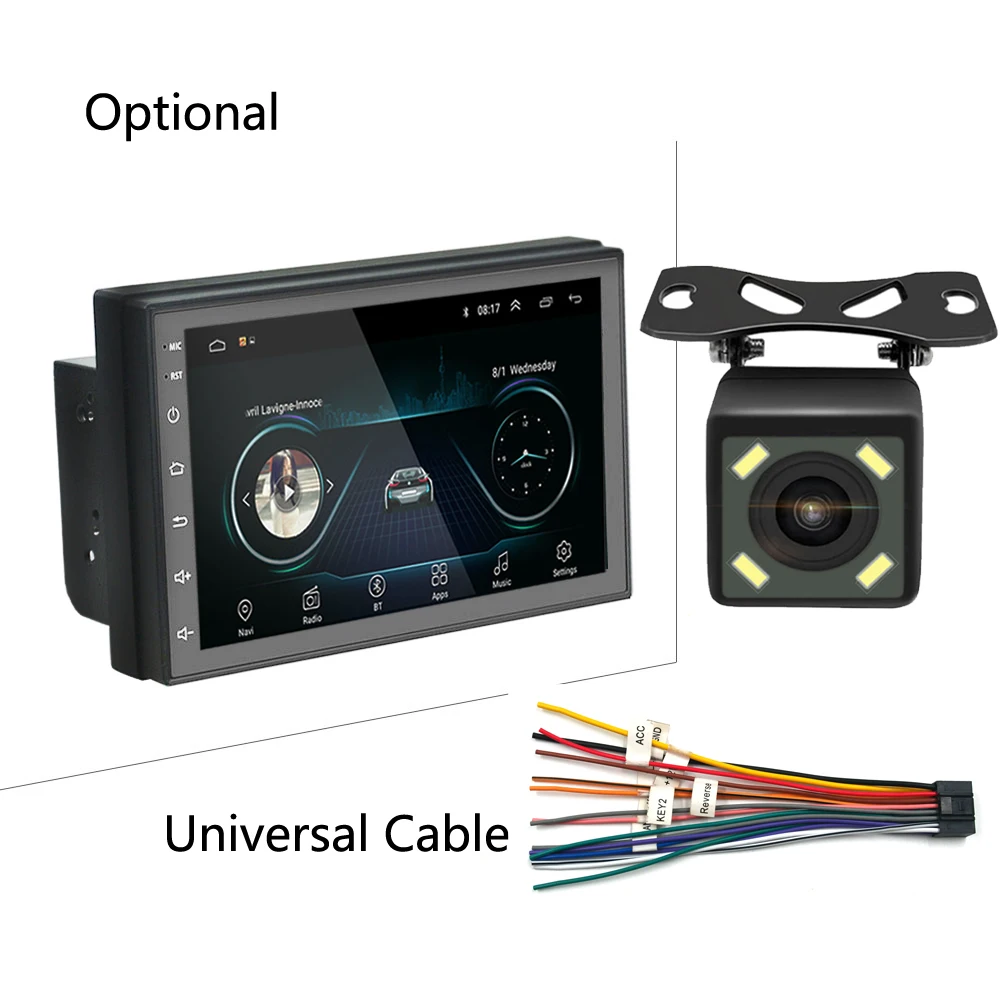 2 Din Android gps 8 1 автомобильный центральный мультимедийный плеер двойной Wifi радио 2Din