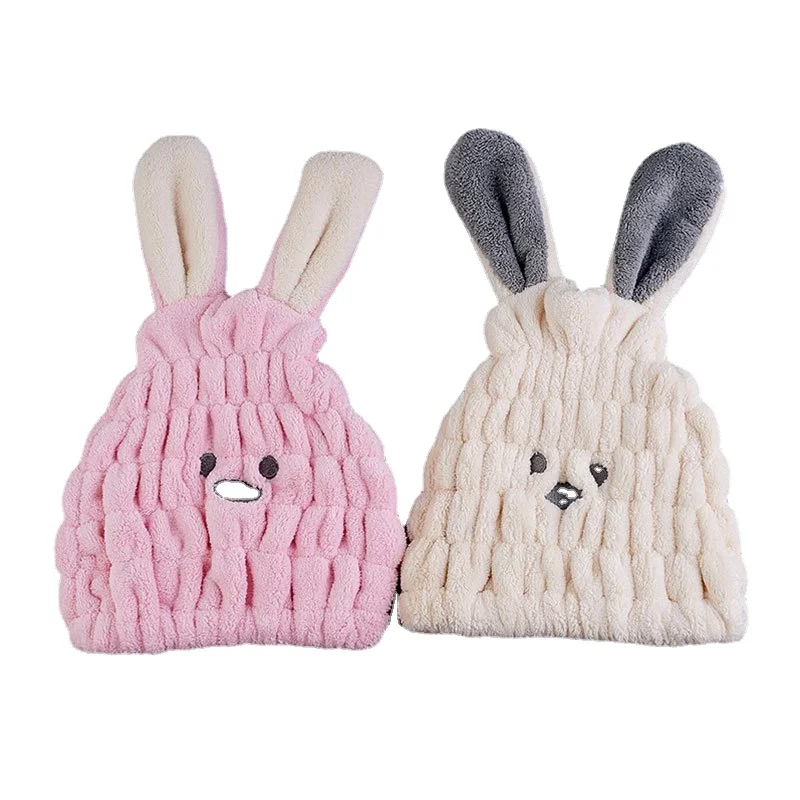 

Dry hair cap cartoon rabbit strong water absorption quick drying shower cap children's hair towel dry hair towel