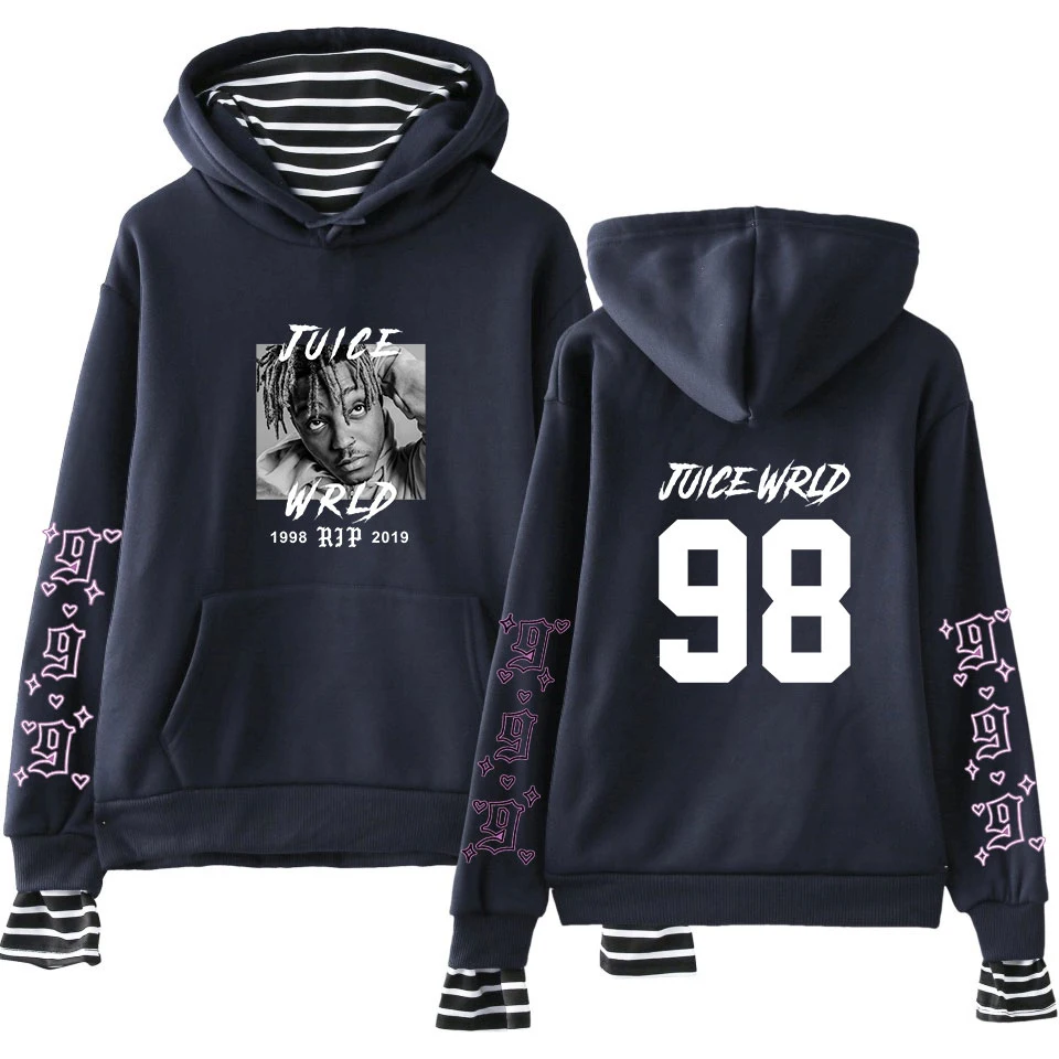 

Sweatshirts Kopo Juice Wrld Unisex Hoodies Sweatshirts Casual Harajuku New Pullovers Autumn Winter Style Female Fake Two Pieces