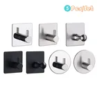 Самоклеящиеся крючки 3 м, 5 шт., настенный крючок для двери, нержавеющий крючок для полотенец для халата, чайного полотенца, вешалка для одежды из нержавеющей стали 304