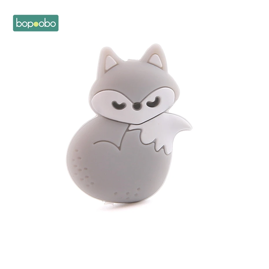 Красный Bopobo 5 шт. силиконовый бисер ребенок прорезывание зубов мультфильм Силиконовые Бусины грызунов материал, не содержащий BPA Душ подарок DIY ремесла детский Прорезыватель - Цвет: Красный