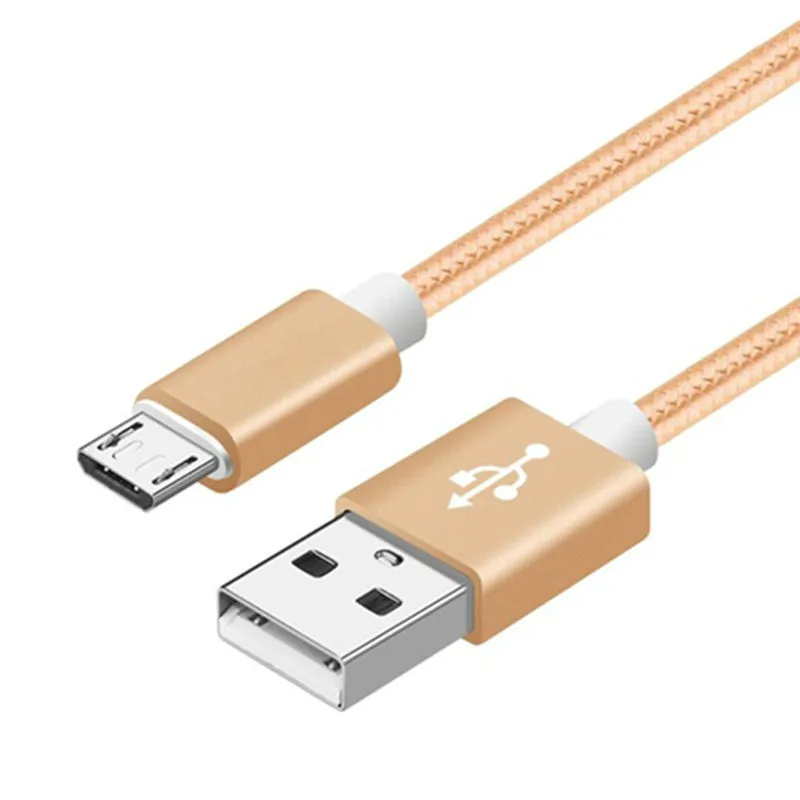 Gold VOXLINK Micro USB кабель Быстрый кабель синхронизации данных и зарядки для samsung huawei Xiaomi Redmi LG htc Andriod mini Кабели для мобильных телефонов - Цвет: Gold