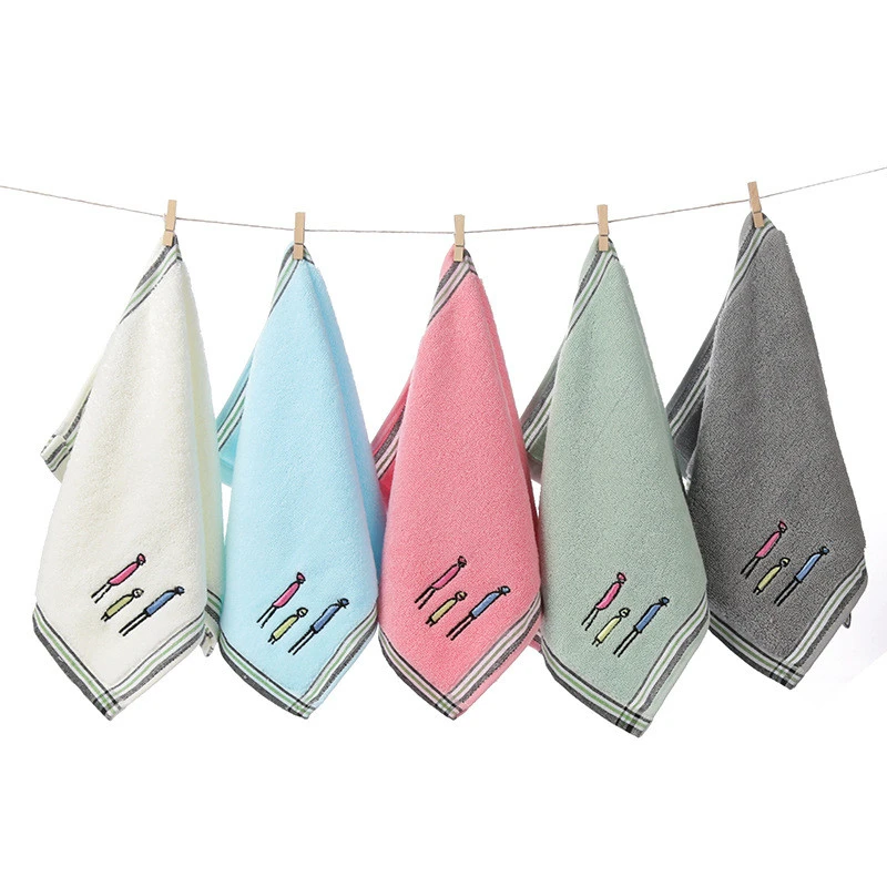 25x50 см 100% хлопок мультяшное вышитое детское мягкое удобное полотенце для ванной